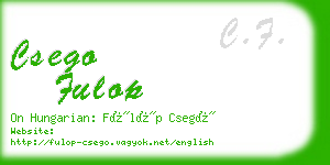 csego fulop business card